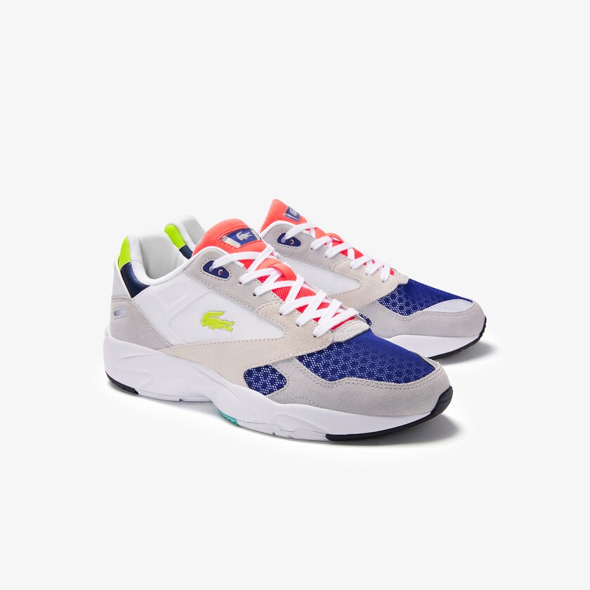 Sapatilhas Luz Cinzentas Luz Verdes Masculino Lacoste Storm 96 LO Textile, Synthetic and Suede ZP2-86628J1