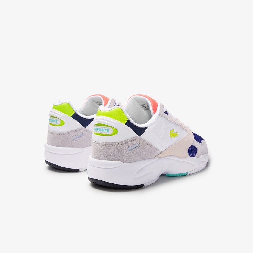 Sapatilhas Luz Cinzentas Luz Verdes Masculino Lacoste Storm 96 LO Textile, Synthetic and Suede ZP2-86628J1