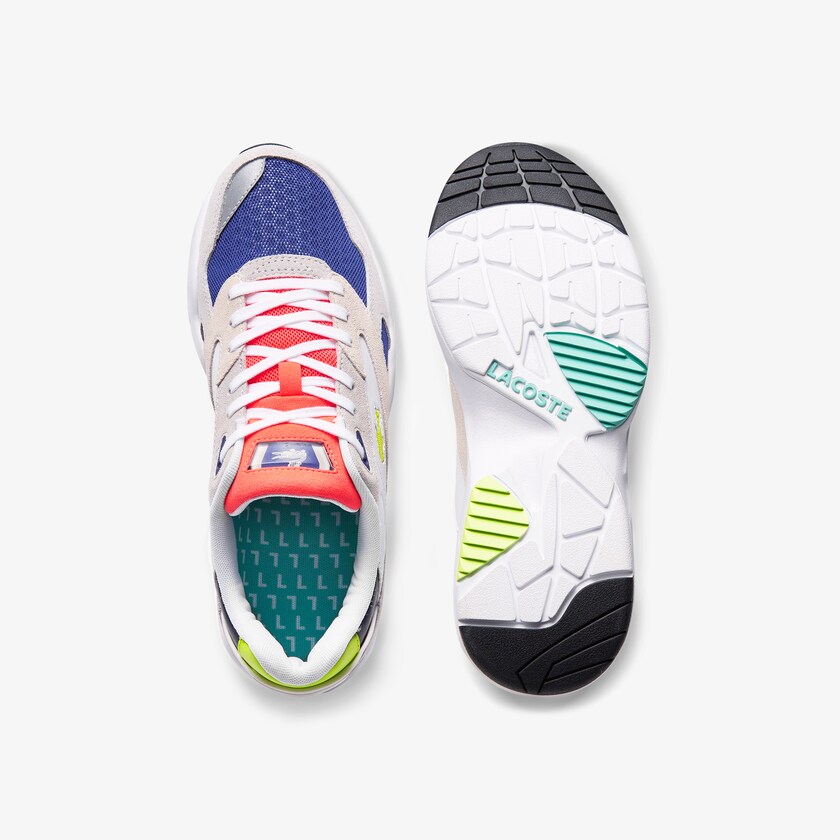 Sapatilhas Luz Cinzentas Luz Verdes Masculino Lacoste Storm 96 LO Textile, Synthetic and Suede ZP2-86628J1