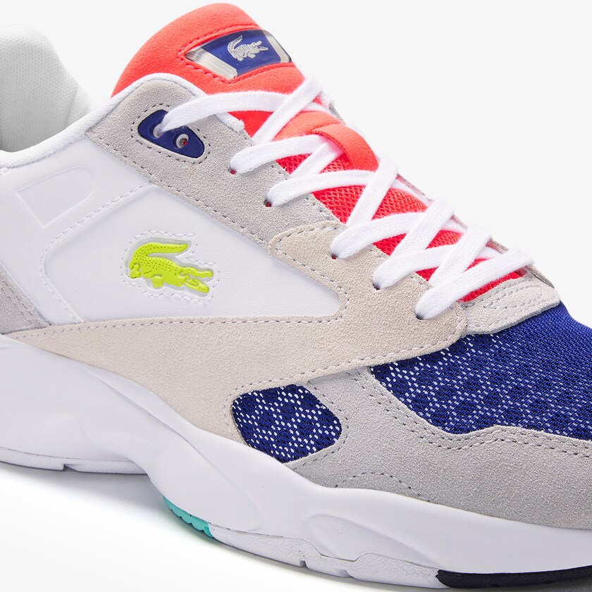 Sapatilhas Luz Cinzentas Luz Verdes Masculino Lacoste Storm 96 LO Textile, Synthetic and Suede ZP2-86628J1