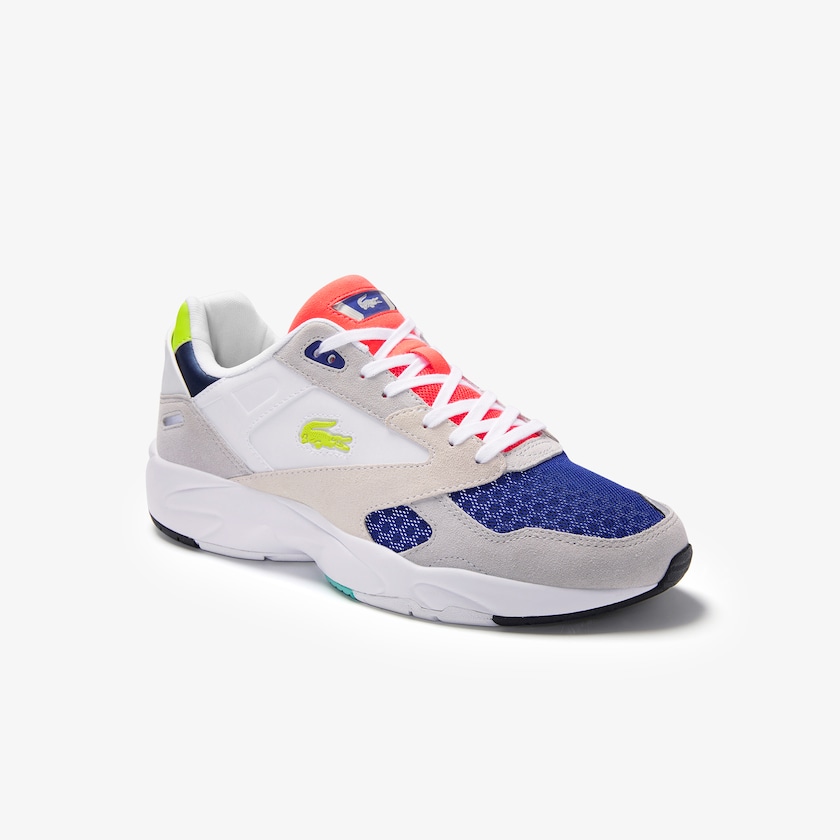 Sapatilhas Luz Cinzentas Luz Verdes Masculino Lacoste Storm 96 LO Textile, Synthetic and Suede ZP2-86628J1