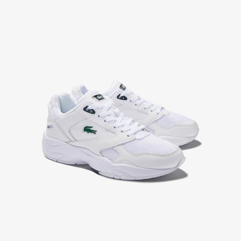 Sapatilhas Branco Feminino Lacoste Storm 96 LO Textile and Leather OS2-98679I8