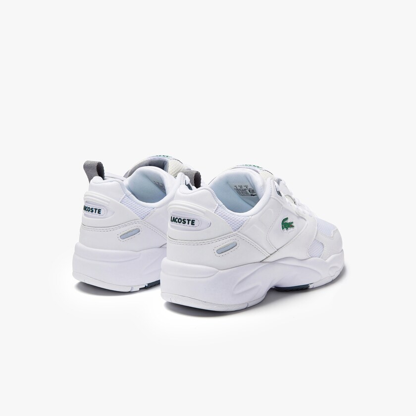 Sapatilhas Branco Feminino Lacoste Storm 96 LO Textile and Leather OS2-98679I8