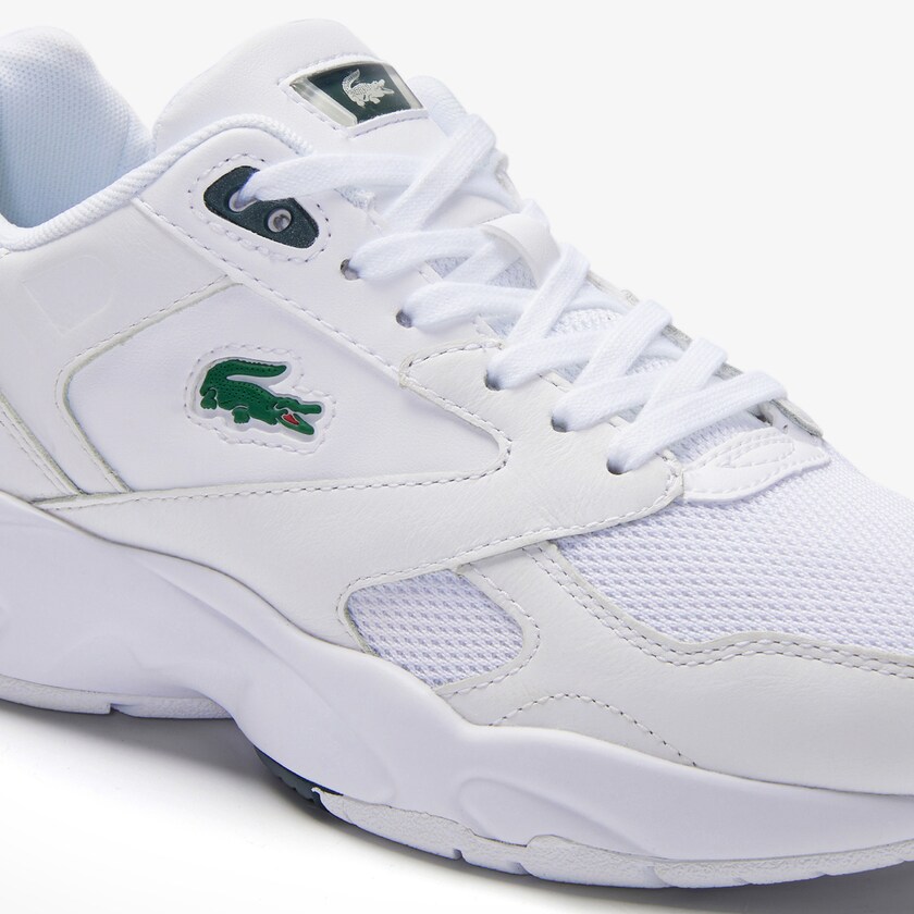 Sapatilhas Branco Feminino Lacoste Storm 96 LO Textile and Leather OS2-98679I8