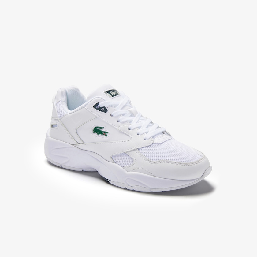 Sapatilhas Branco Feminino Lacoste Storm 96 LO Textile and Leather OS2-98679I8