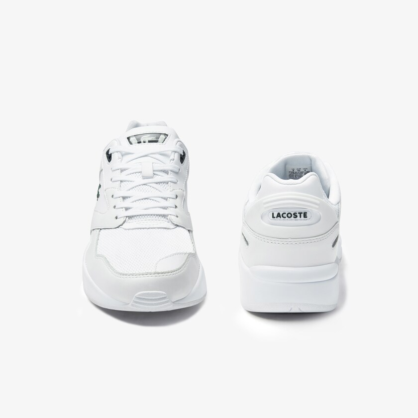 Sapatilhas Branco Verdes Escuro Masculino Lacoste Storm 96 LO Textile and Leather LA5-86168V4