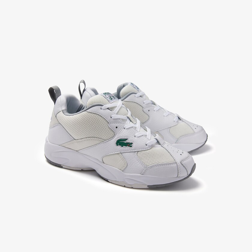 Sapatilhas Branco Branco Masculino Lacoste Storm 96 Leather and Textile ZE5-94059N2