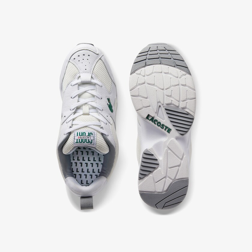 Sapatilhas Branco Branco Masculino Lacoste Storm 96 Leather and Textile ZE5-94059N2