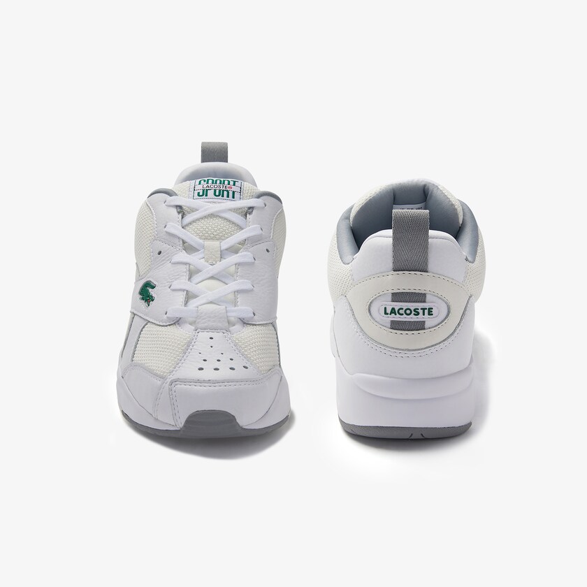 Sapatilhas Branco Branco Masculino Lacoste Storm 96 Leather and Textile ZE5-94059N2
