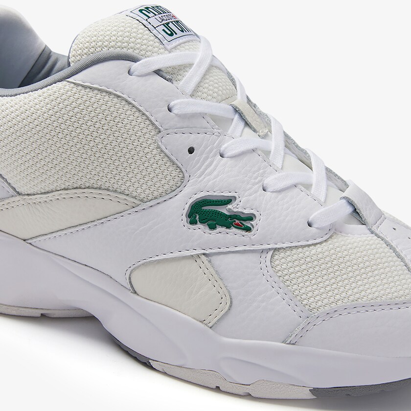 Sapatilhas Branco Branco Masculino Lacoste Storm 96 Leather and Textile ZE5-94059N2