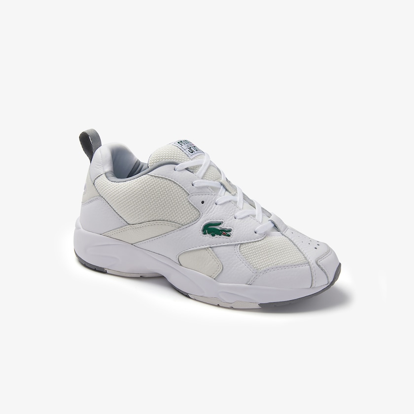 Sapatilhas Branco Branco Masculino Lacoste Storm 96 Leather and Textile ZE5-94059N2