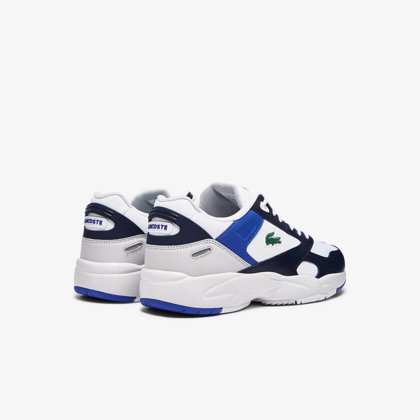 Sapatilhas Branco Azul Marinho Masculino Lacoste Storm 96 Lo Mesh Color-Pop CO6-28342T3
