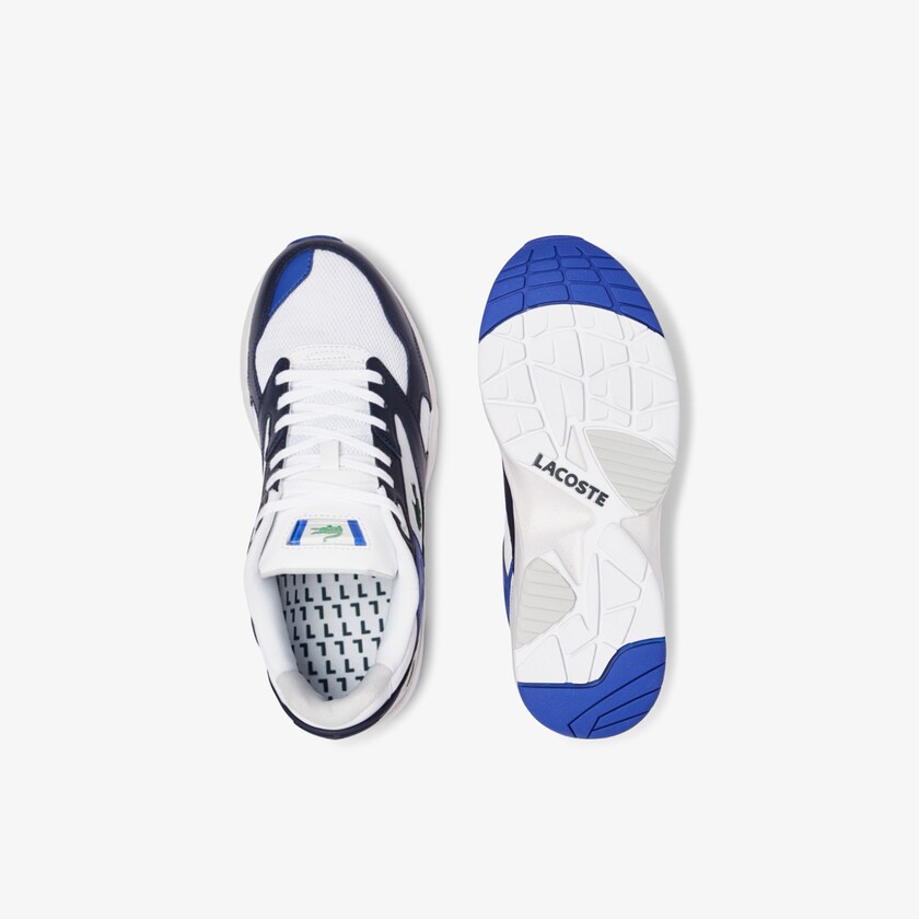 Sapatilhas Branco Azul Marinho Masculino Lacoste Storm 96 Lo Mesh Color-Pop CO6-28342T3