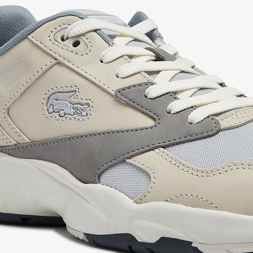 Sapatilhas Bege Cinzentas Masculino Lacoste Storm 96 Lo Nubuck Leather LJ7-31693J7