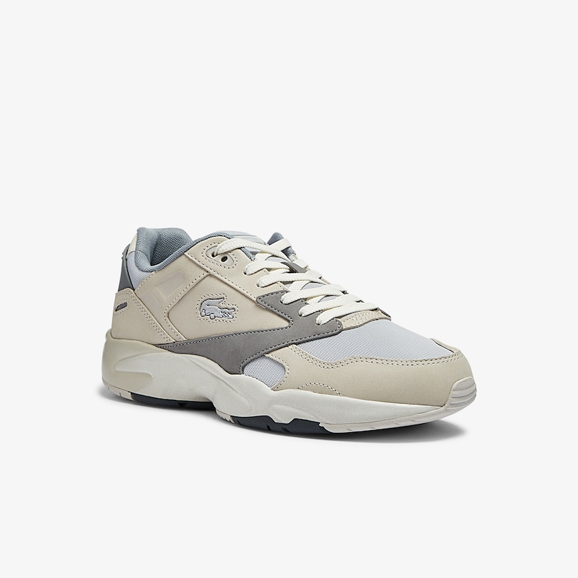 Sapatilhas Bege Cinzentas Masculino Lacoste Storm 96 Lo Nubuck Leather LJ7-31693J7