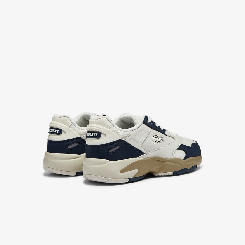 Sapatilhas Branco Azul Marinho Feminino Lacoste Storm 96 Lo Nubuck Leather GD2-79417U3