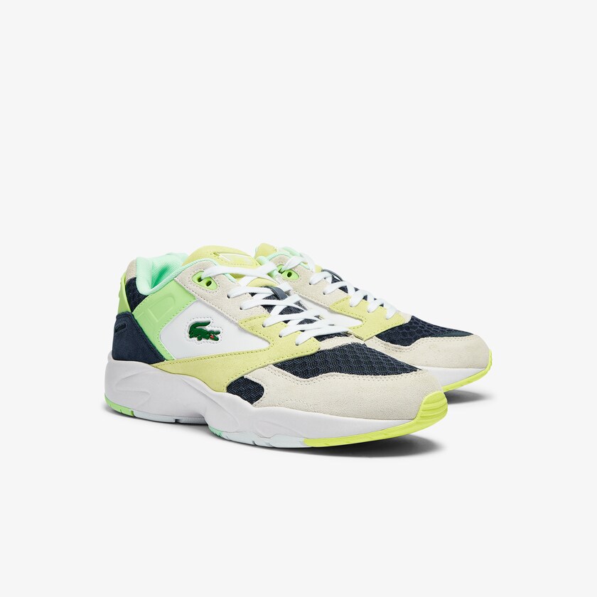 Sapatilhas Azuis Escuro Luz Azuis Masculino Lacoste Storm 96 Lo Suede and Mesh MP3-12791I0
