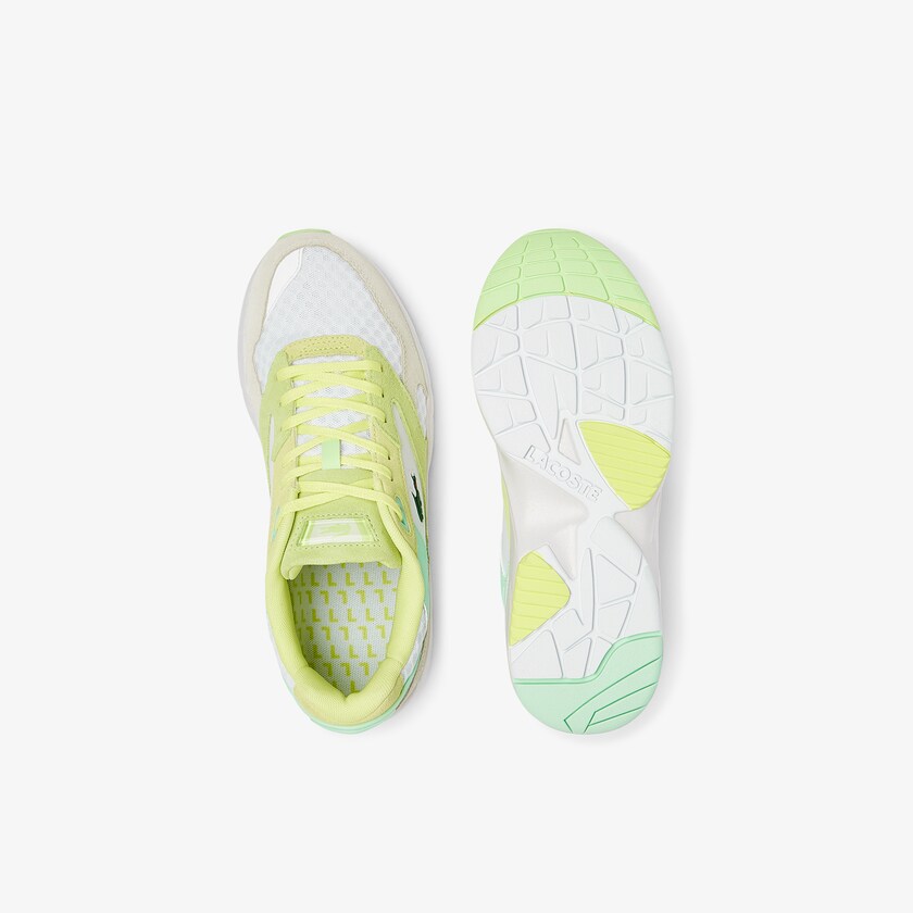 Sapatilhas Branco Luz Amarelas Masculino Lacoste Storm 96 Lo Suede and Mesh GV4-42584B7