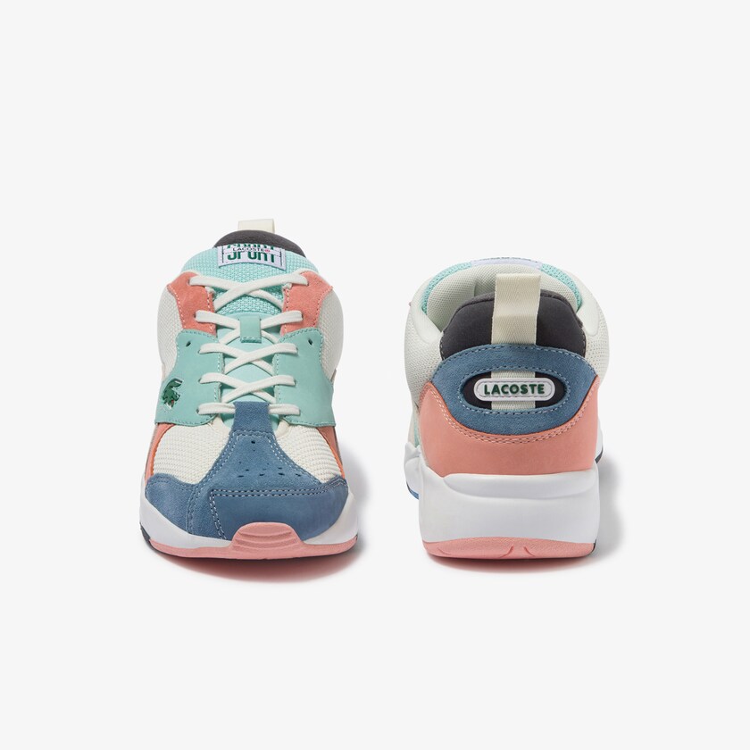 Sapatilhas Branco Azuis Masculino Lacoste Storm 96 Mesh and Suede GS5-66316C3