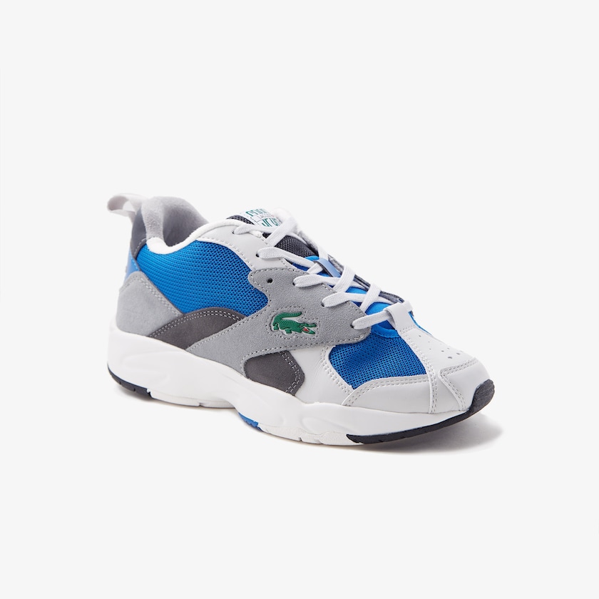 Sapatilhas Cinzentas Azuis Masculino Lacoste Storm 96 Textile and Suede IY0-72327M9