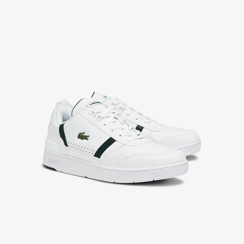 Sapatilhas Branco Masculino Lacoste T-Clip Leather YM0-47204O1