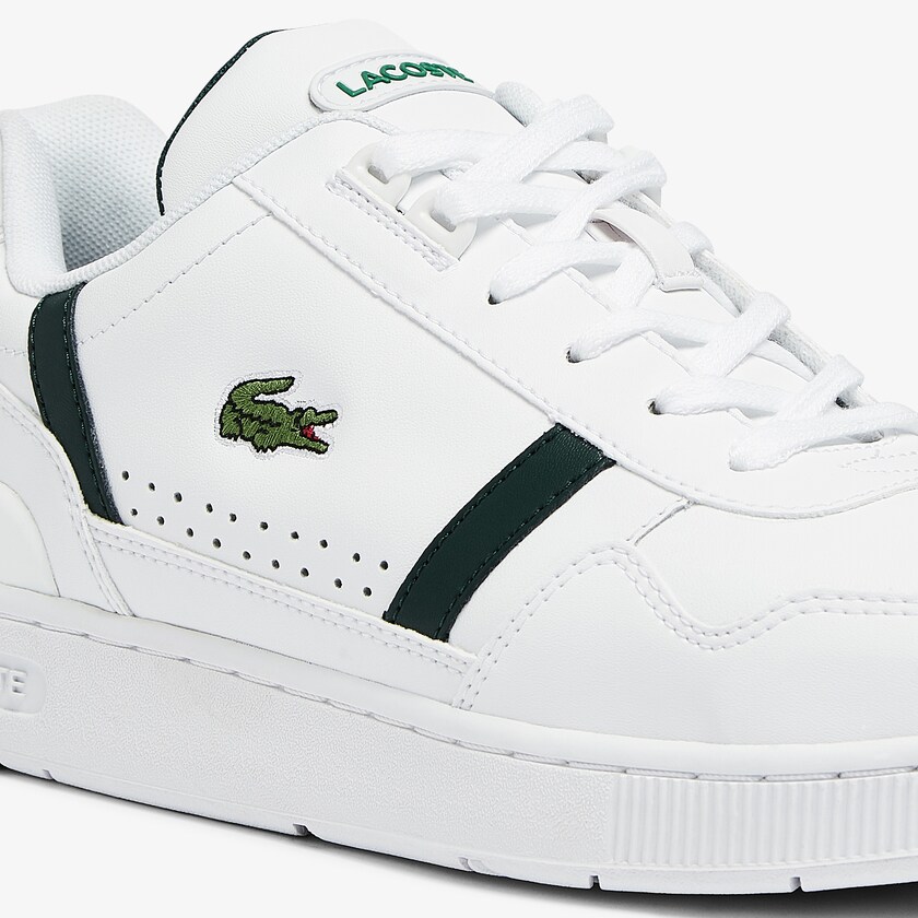 Sapatilhas Branco Masculino Lacoste T-Clip Leather YM0-47204O1