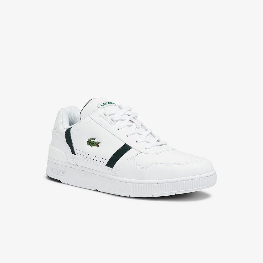 Sapatilhas Branco Masculino Lacoste T-Clip Leather YM0-47204O1