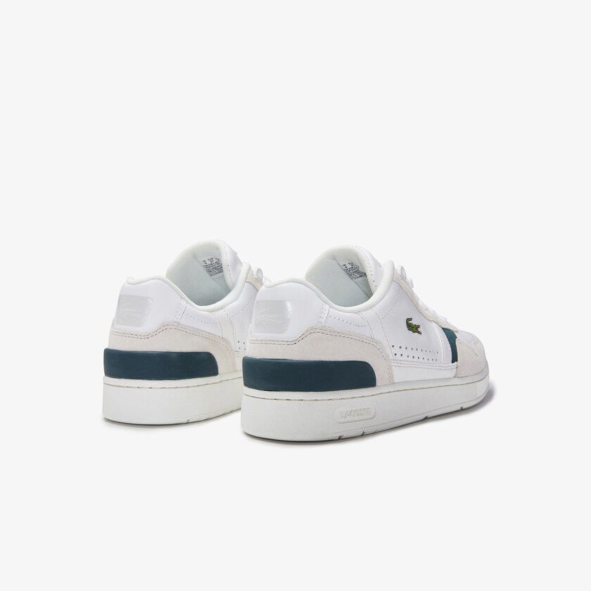 Sapatilhas Branco Feminino Lacoste T-Clip Leather and Suede OL6-15401Y7