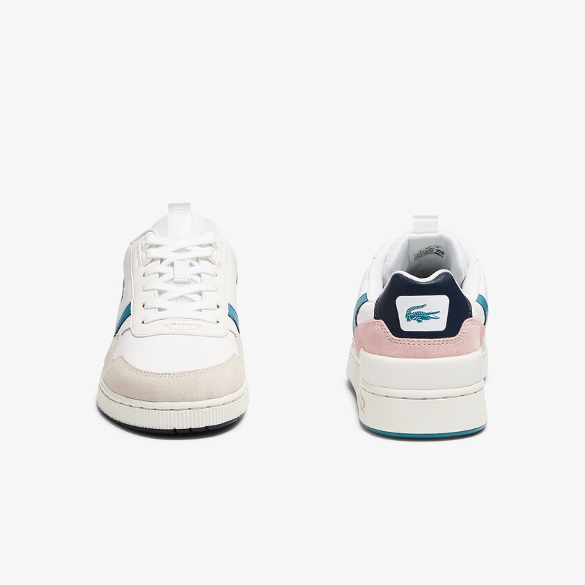 Sapatilhas Branco Turquesa Escuro Feminino Lacoste T-Clip Leather and Synthetic RL3-89188V9