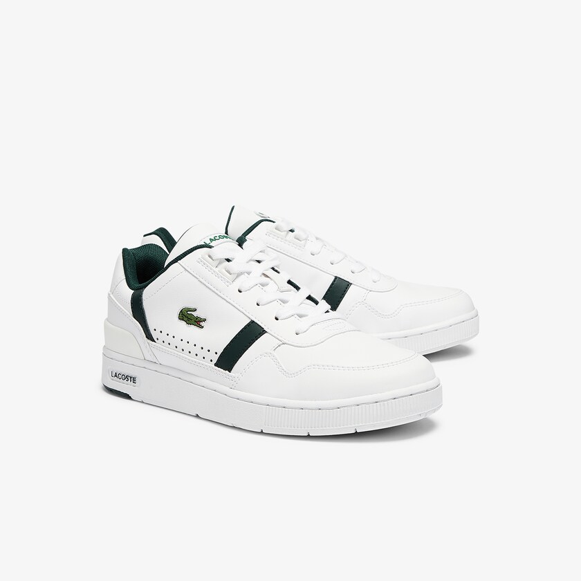 Sapatilhas Branco Feminino Lacoste T-Clip Leather and Synthetic Perforated MG2-20912M0