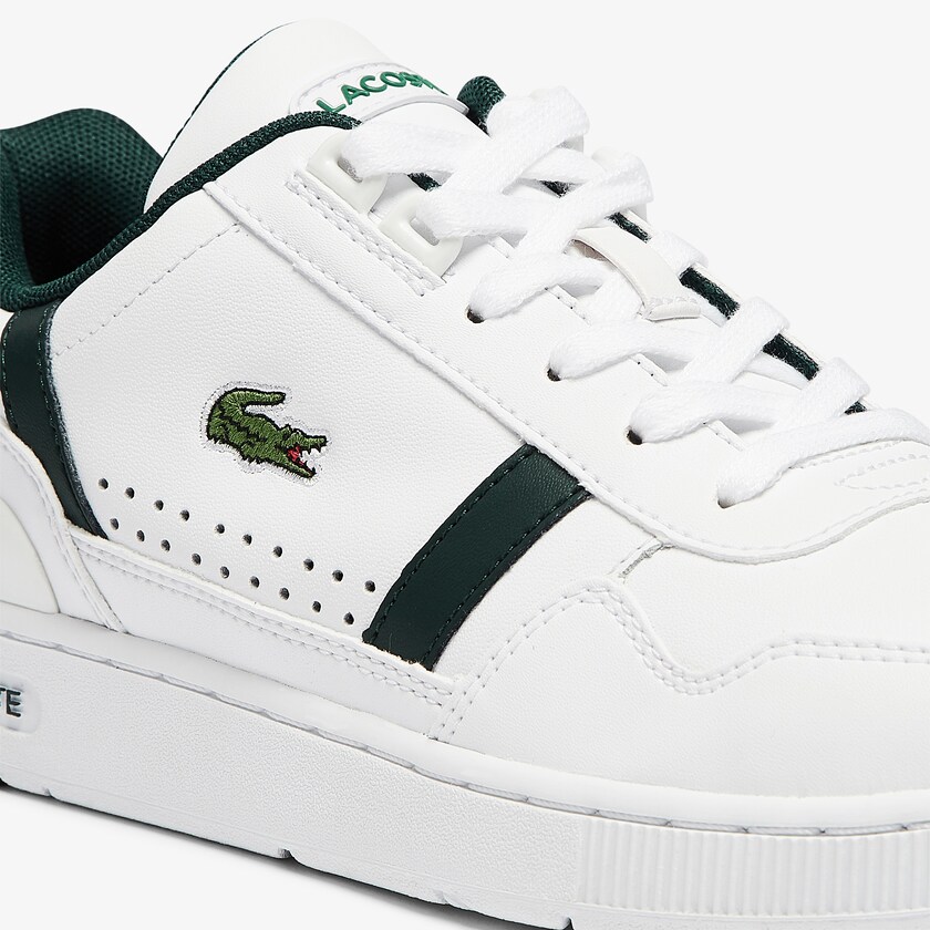 Sapatilhas Branco Feminino Lacoste T-Clip Leather and Synthetic Perforated MG2-20912M0