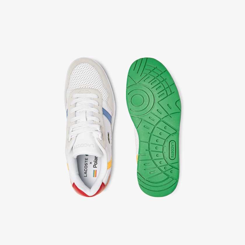 Sapatilhas Branco Verdes Feminino Lacoste T-Clip Leather x Polaroid TN8-21102X9