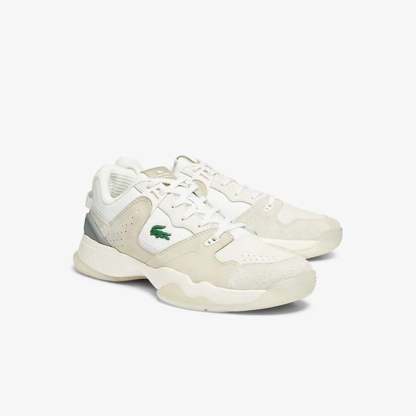 Sapatilhas Branco Branco Masculino Lacoste T-Point Leather and Suede AV4-16721Z0