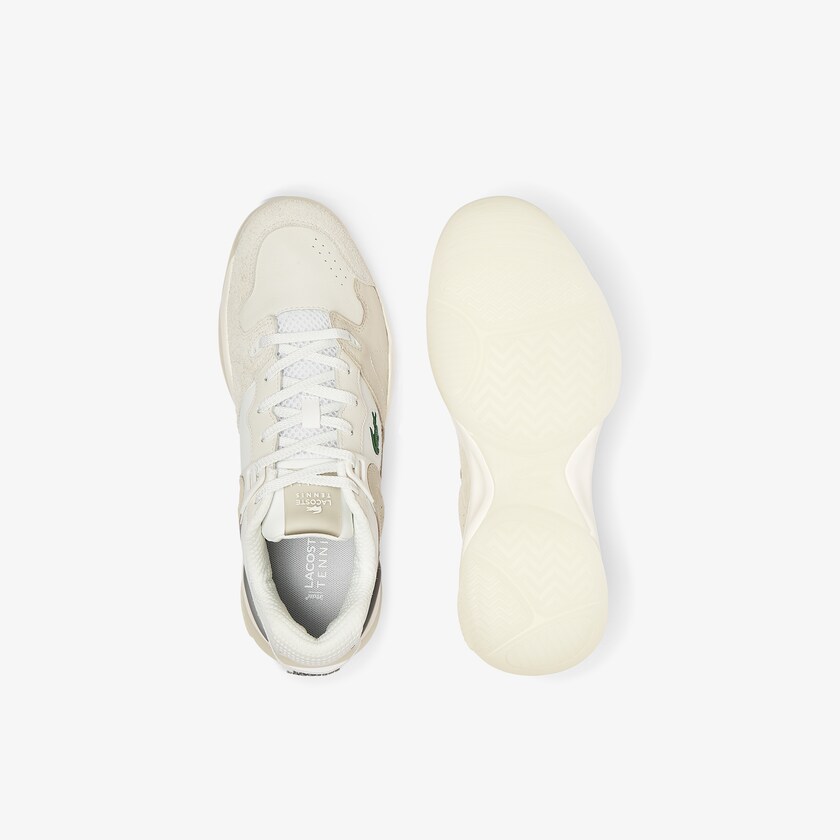 Sapatilhas Branco Branco Masculino Lacoste T-Point Leather and Suede AV4-16721Z0