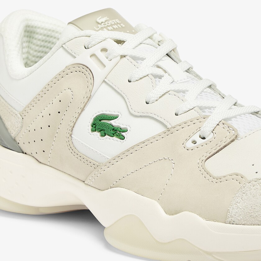 Sapatilhas Branco Branco Masculino Lacoste T-Point Leather and Suede AV4-16721Z0