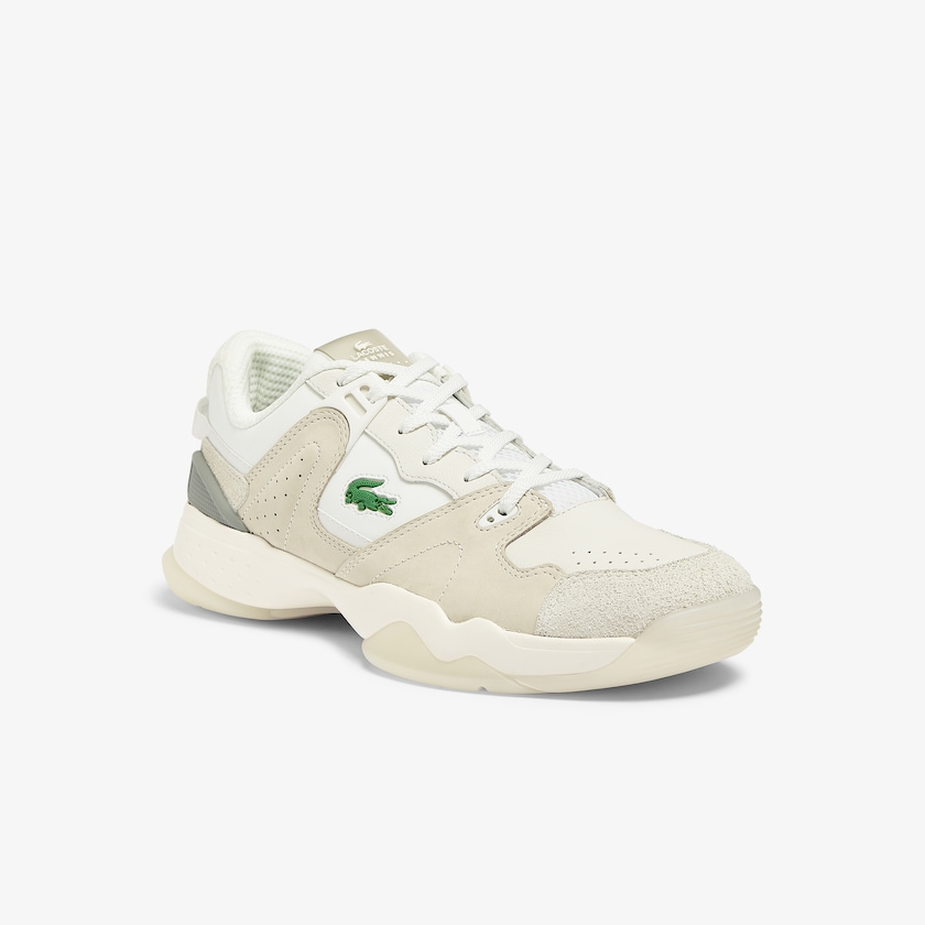 Sapatilhas Branco Branco Masculino Lacoste T-Point Leather and Suede AV4-16721Z0