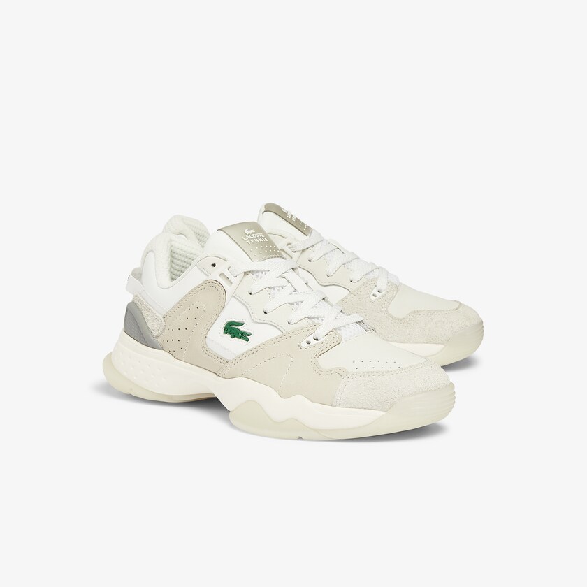 Sapatilhas Branco Branco Feminino Lacoste T-Point Nubuck Leather MA3-50835K9