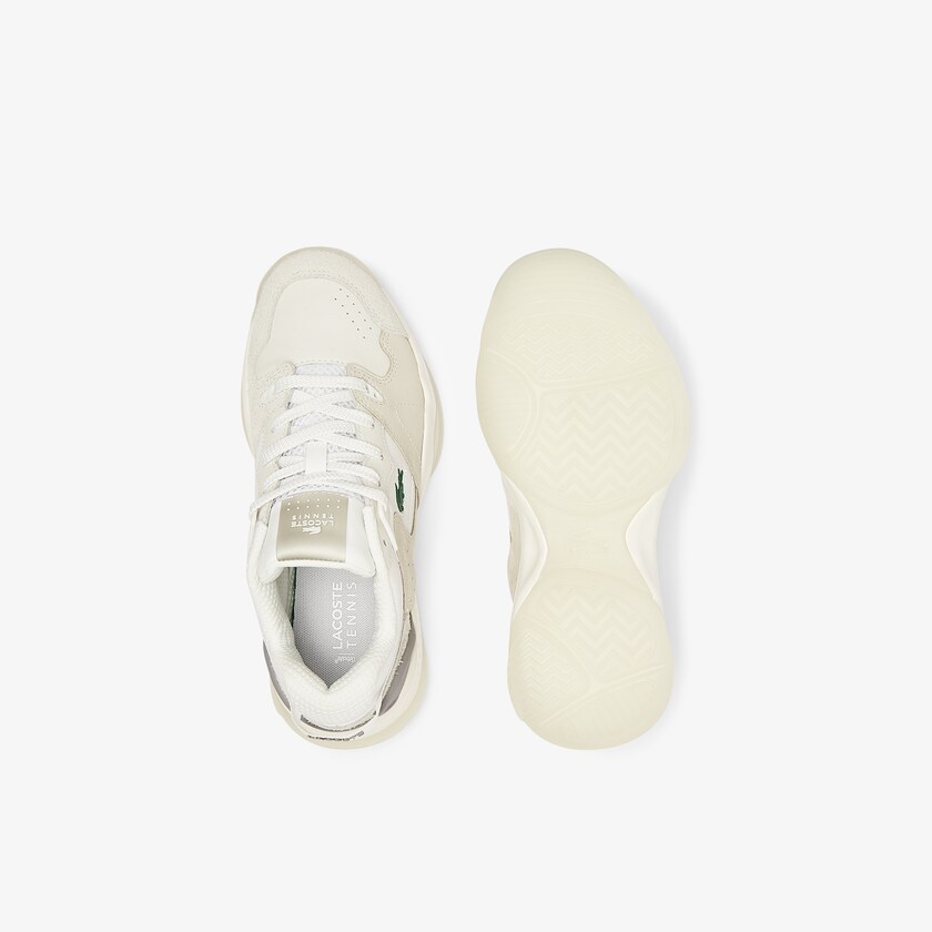 Sapatilhas Branco Branco Feminino Lacoste T-Point Nubuck Leather MA3-50835K9