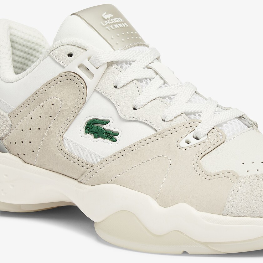 Sapatilhas Branco Branco Feminino Lacoste T-Point Nubuck Leather MA3-50835K9