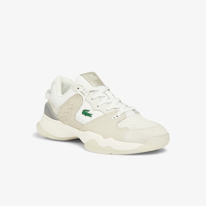 Sapatilhas Branco Branco Feminino Lacoste T-Point Nubuck Leather MA3-50835K9