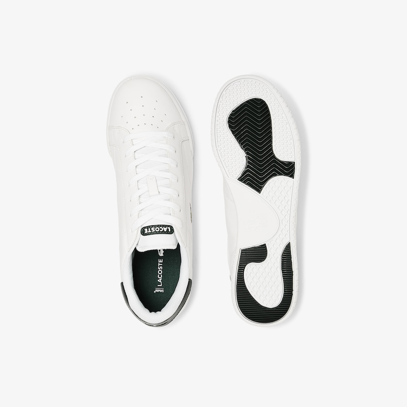 Sapatilhas Branco Masculino Lacoste Twin Serve Leather Colour-Pop QB7-13121C9