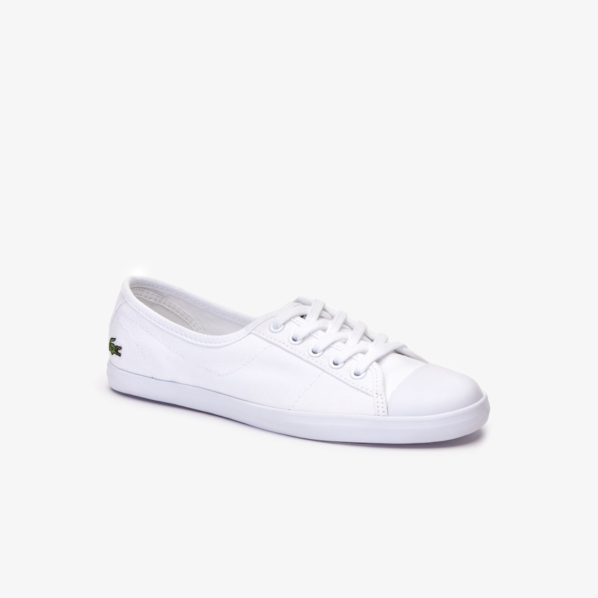 Sapatilhas Branco Feminino Lacoste Ziane Canvas LW8-48844G2