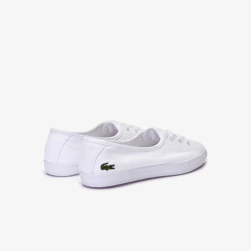 Sapatilhas Branco Feminino Lacoste Ziane Chunky Canvas FL4-58285R0