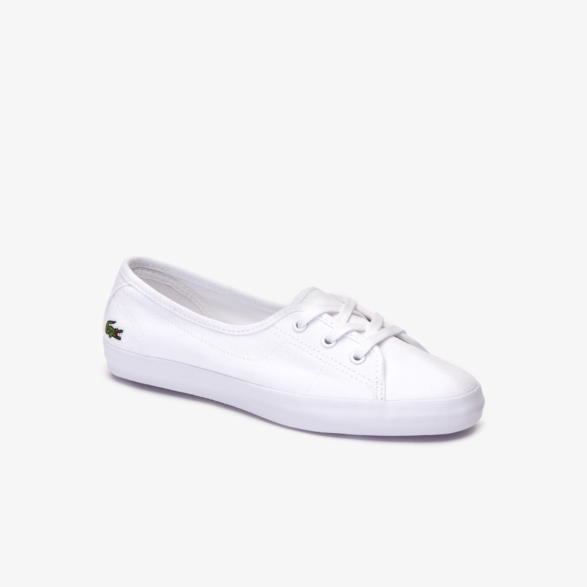 Sapatilhas Branco Feminino Lacoste Ziane Chunky Canvas FL4-58285R0