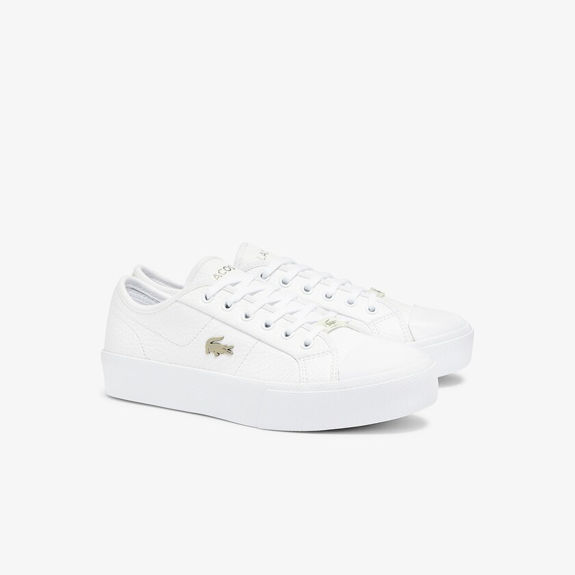 Sapatilhas Branco Branco Feminino Lacoste Ziane Plus Grand Leather NU5-00140R9