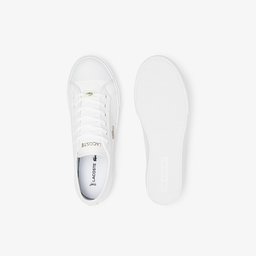 Sapatilhas Branco Branco Feminino Lacoste Ziane Plus Grand Leather NU5-00140R9