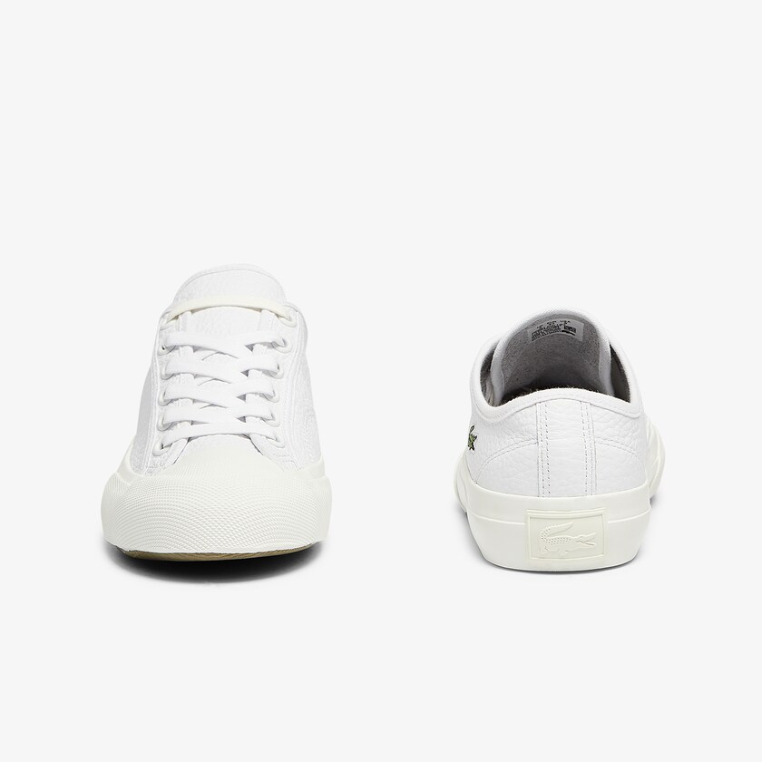 Sapatilhas Lona Branco Cinzentas Feminino Lacoste Topskill Leather SV2-49674O3