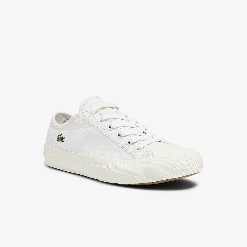 Sapatilhas Lona Branco Cinzentas Feminino Lacoste Topskill Leather SV2-49674O3