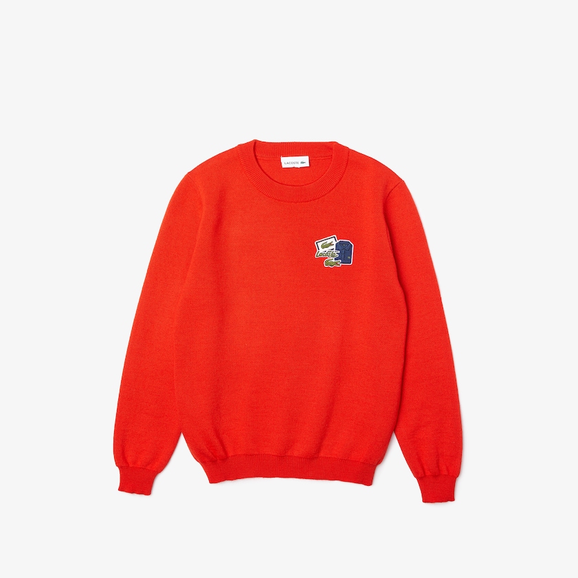 Suéteres Vermelhas Criança Lacoste Badge WC1-02600B6