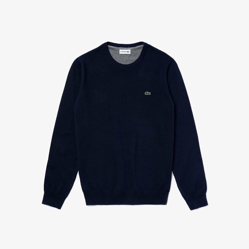Suéteres Azul Marinho Azuis Branco Azul Marinho Azuis Masculino Lacoste Caviar Piqué Accent AM1-87768Q6